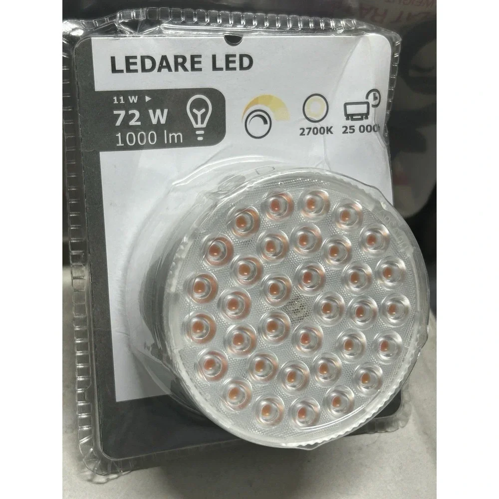 IKEA LEDARE GX53 LED Light Bulb 11W 72W 1000LM 2700K Dimmable Discontinued